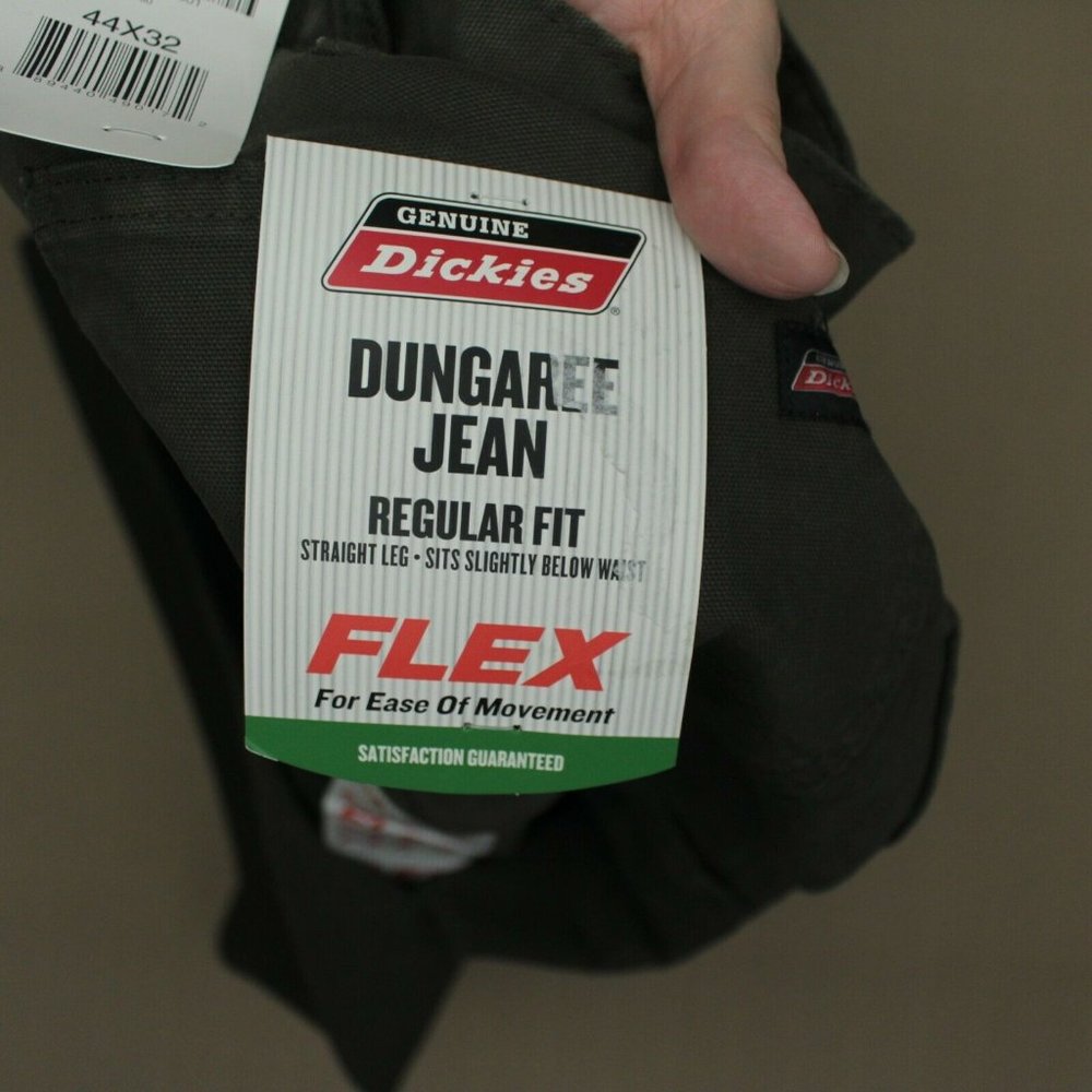 Dickies Dungaree Flex Duck Straight Leg Jeans Men's Size 44 X 32 Moss Green NWT - Picture 6 of 9